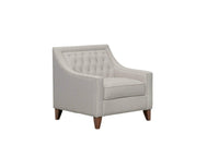 Iconic Home Aberdeen Tufted Linen Club Chair 