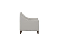 Iconic Home Aberdeen Tufted Linen Club Chair 