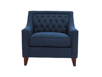 Iconic Home Aberdeen Tufted Linen Club Chair 