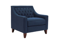 Iconic Home Aberdeen Tufted Linen Club Chair 