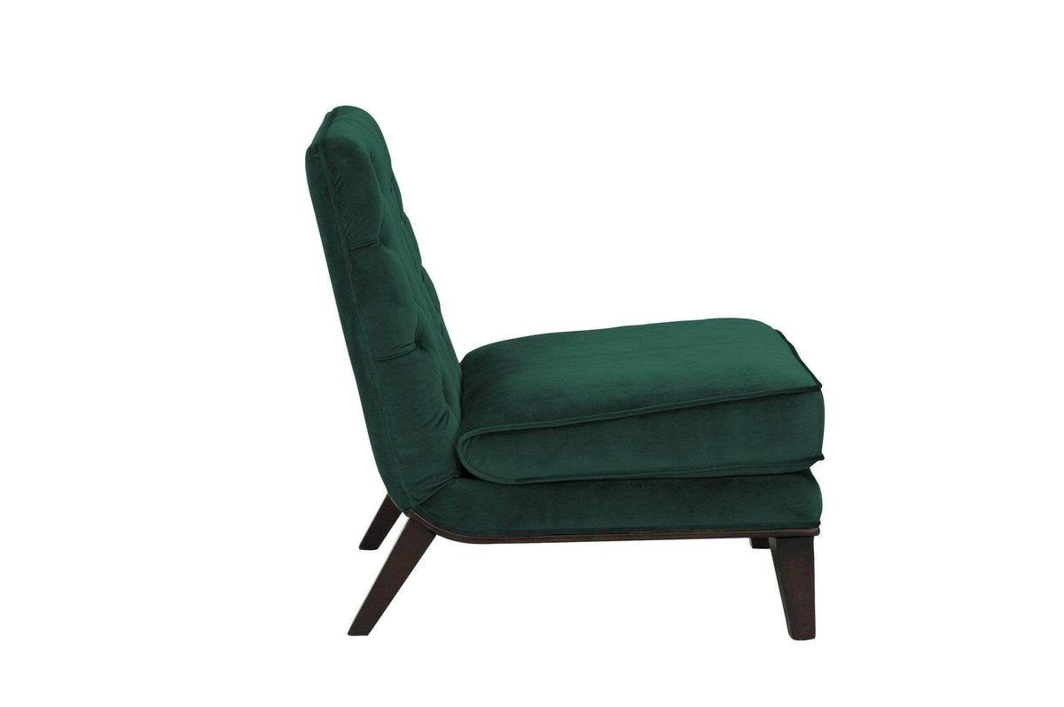 Iconic Home Achilles Tufted Velvet Slipper Accent Club Chair 