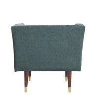 Iconic Home Agatha Clam Shell Linen Textured Accent Club Chair 