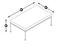 Iconic Home Alcee Center Coffee Table 