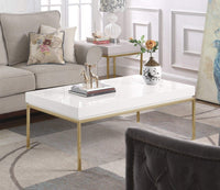 Iconic Home Alcee Center Coffee Table White