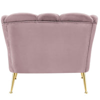 Iconic Home Alicia Velvet Club Chair With Gold Legs 