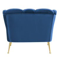 Iconic Home Alicia Velvet Club Chair With Gold Legs 