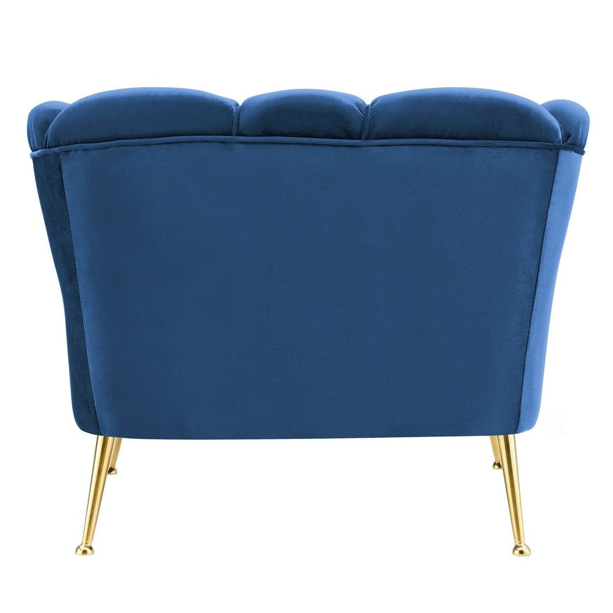 Iconic Home Alicia Velvet Club Chair With Gold Legs 
