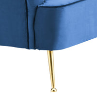 Iconic Home Alicia Velvet Club Chair With Gold Legs 