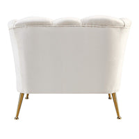 Iconic Home Alicia Velvet Club Chair With Gold Legs 