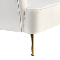 Iconic Home Alicia Velvet Club Chair With Gold Legs 