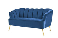 Iconic Home Alicia Tufted Velvet Loveseat Sofa 