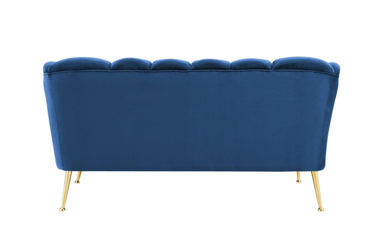 Iconic Home Alicia Tufted Velvet Loveseat Sofa 