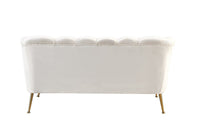 Iconic Home Alicia Tufted Velvet Loveseat Sofa 