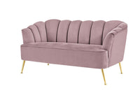 Iconic Home Alicia Tufted Velvet Loveseat Sofa 