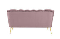 Iconic Home Alicia Tufted Velvet Loveseat Sofa 