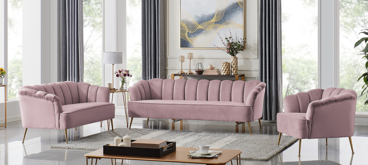 Iconic Home Alicia Tufted Velvet Sofa 