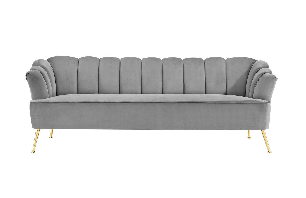 Iconic Home Alicia Tufted Velvet Sofa 