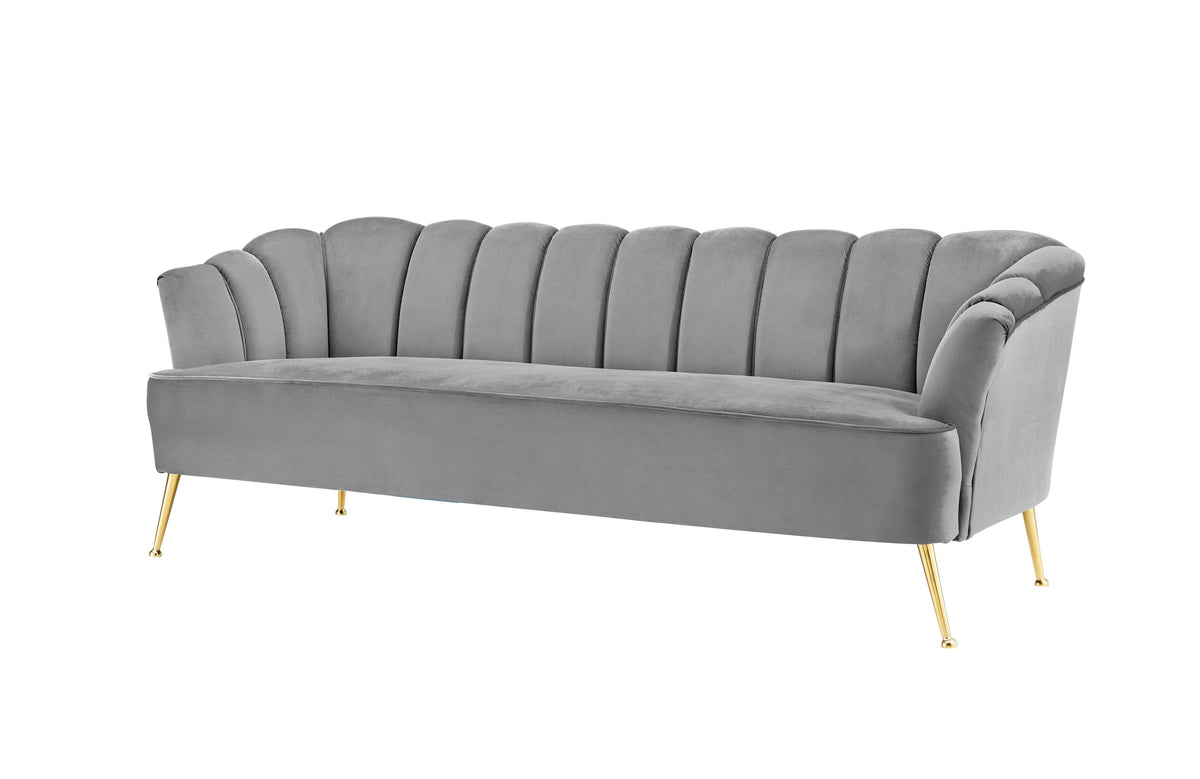 Iconic Home Alicia Tufted Velvet Sofa 