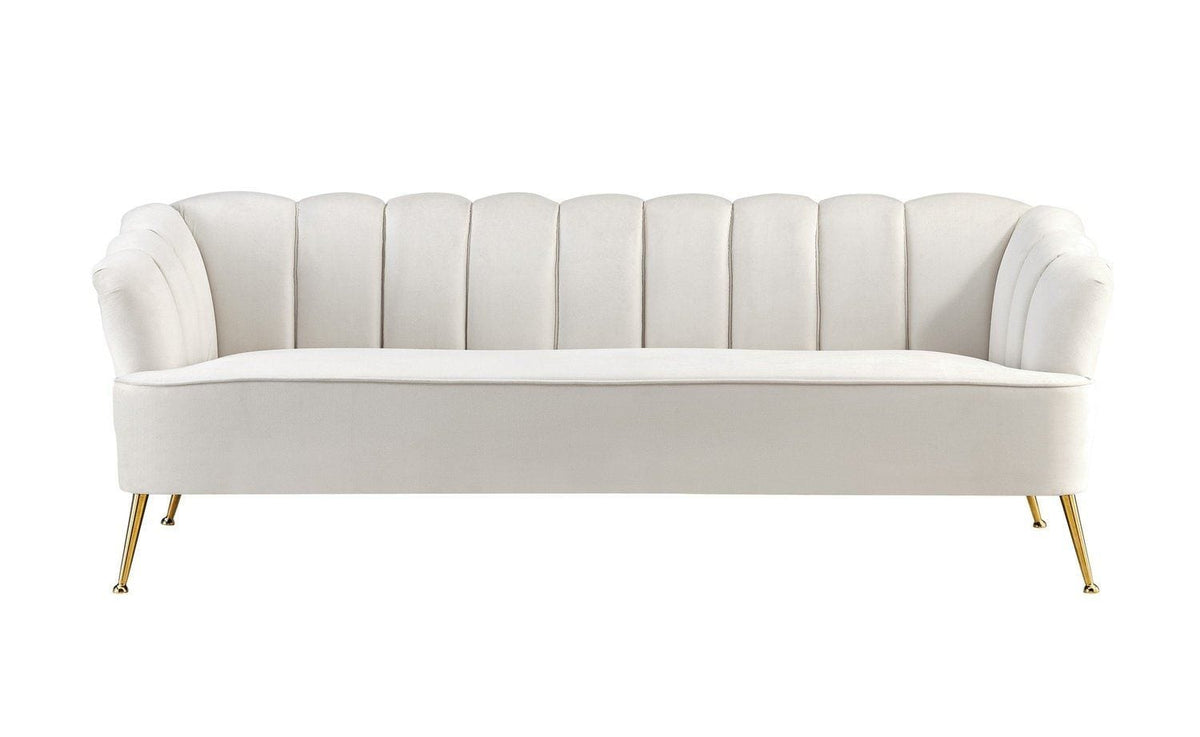 Iconic Home Alicia Tufted Velvet Sofa 
