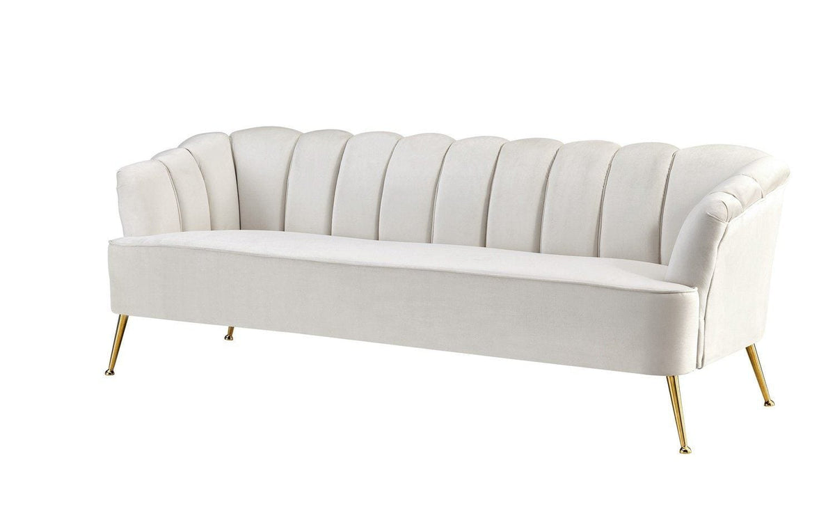 Iconic Home Alicia Tufted Velvet Sofa 