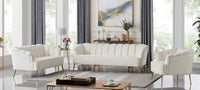 Iconic Home Alicia Tufted Velvet Sofa 