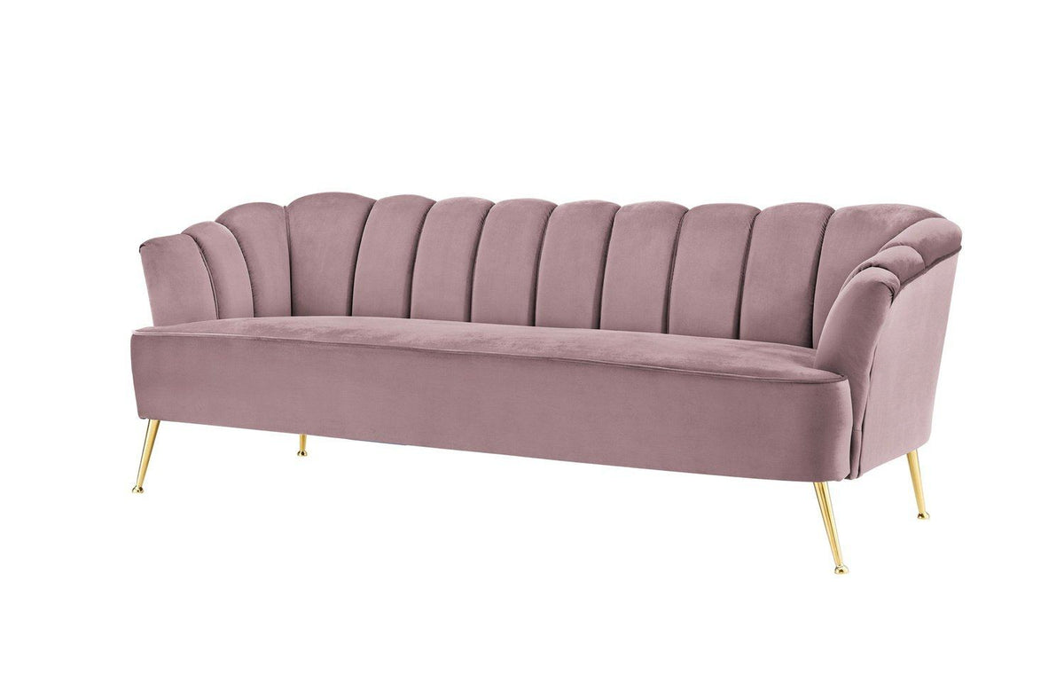 Iconic Home Alicia Tufted Velvet Sofa 