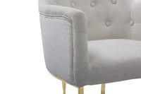 Iconic Home Amalfi Tufted Linen Accent Chair 