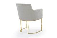 Iconic Home Amalfi Tufted Linen Accent Chair 