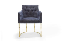 Iconic Home Amalfi Tufted Linen Accent Chair 