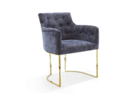 Iconic Home Amalfi Tufted Linen Accent Chair 