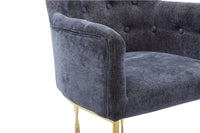 Iconic Home Amalfi Tufted Linen Accent Chair 