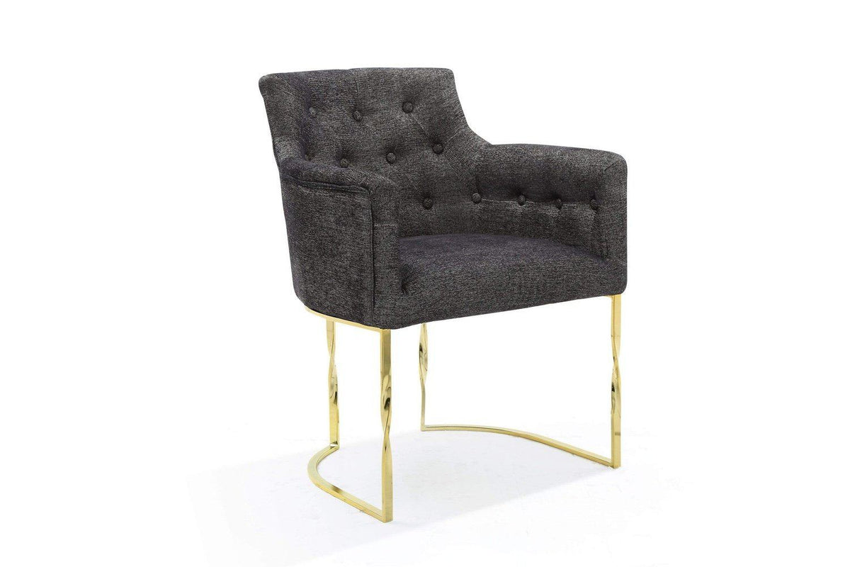Iconic Home Amalfi Tufted Linen Accent Chair 