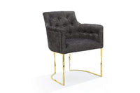 Iconic Home Amalfi Tufted Linen Accent Chair 