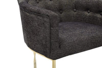 Iconic Home Amalfi Tufted Linen Accent Chair 