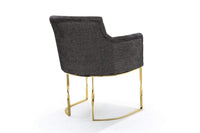 Iconic Home Amalfi Tufted Linen Accent Chair 