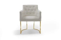 Iconic Home Amalfi Tufted Linen Accent Chair 