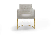 Iconic Home Amalfi Tufted Linen Accent Chair 