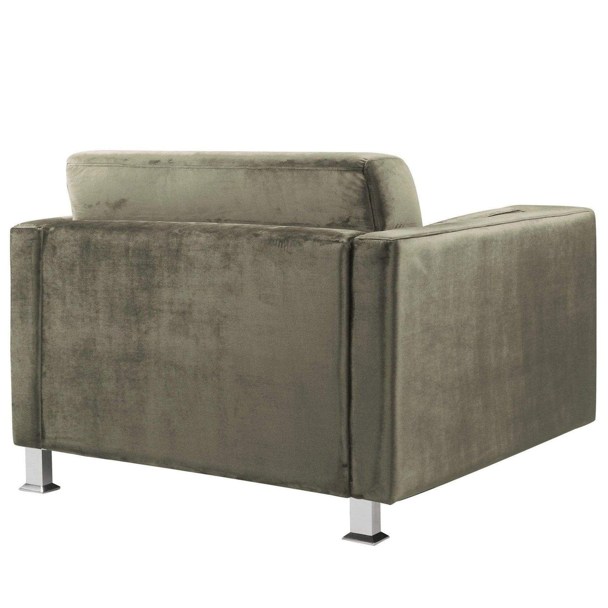Iconic Home Amarillo Sleek Velvet Club Chair 