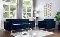 Iconic Home Amarillo Plush Velvet Sofa 