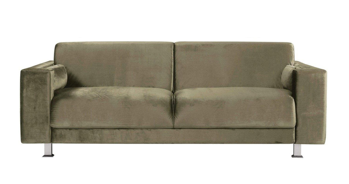 Iconic Home Amarillo Plush Velvet Sofa 