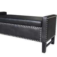 Iconic Home Archer Faux Leather Storage Bench 