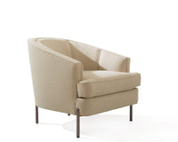 Iconic Home Astoria Linen Textured Club Chair 