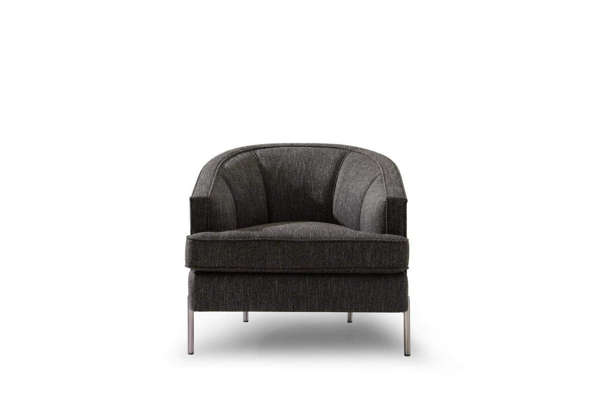 Iconic Home Astoria Linen Textured Club Chair 