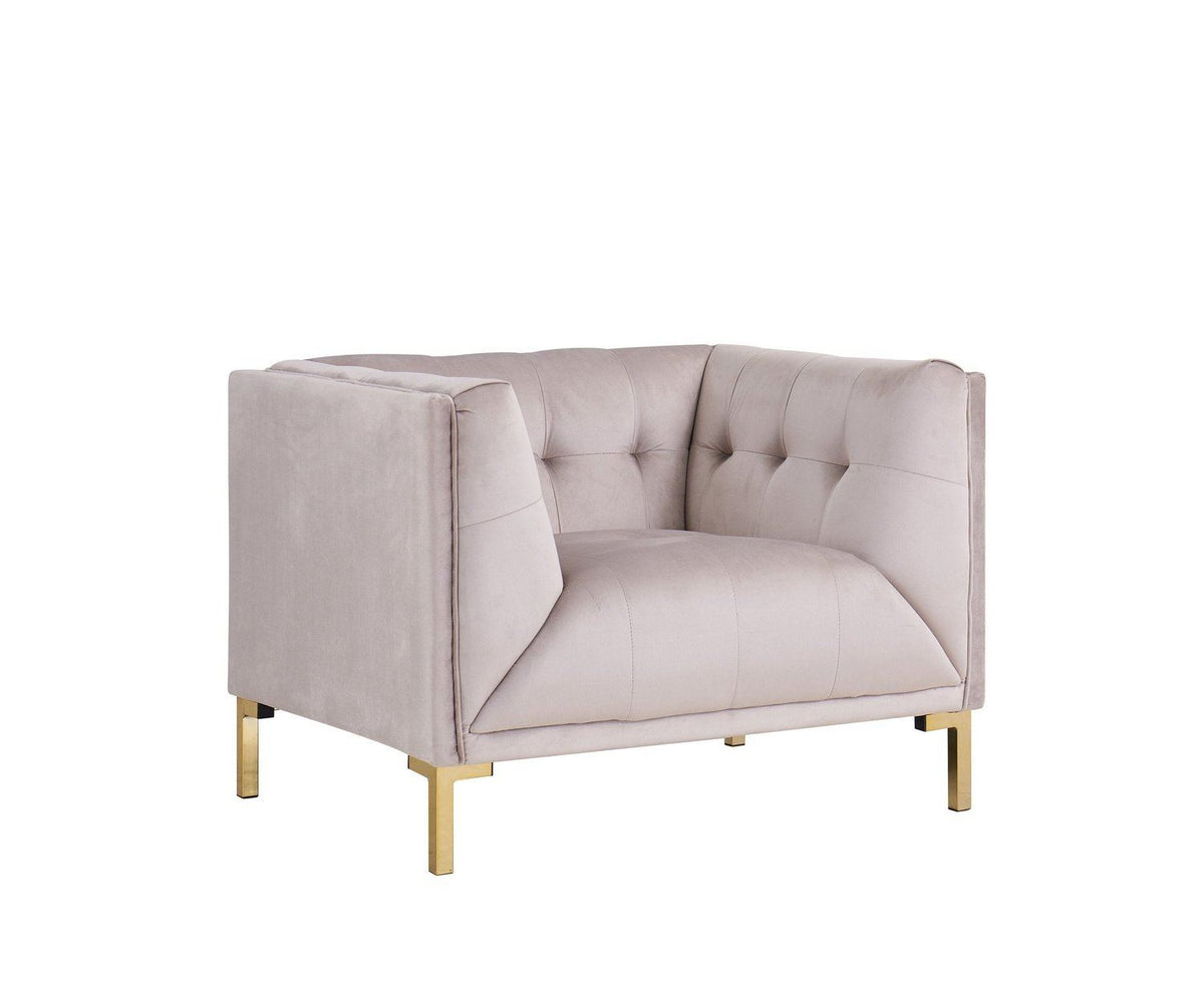 Iconic Home Azalea Velvet Club Chair 