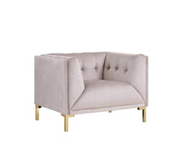 Iconic Home Azalea Velvet Club Chair 