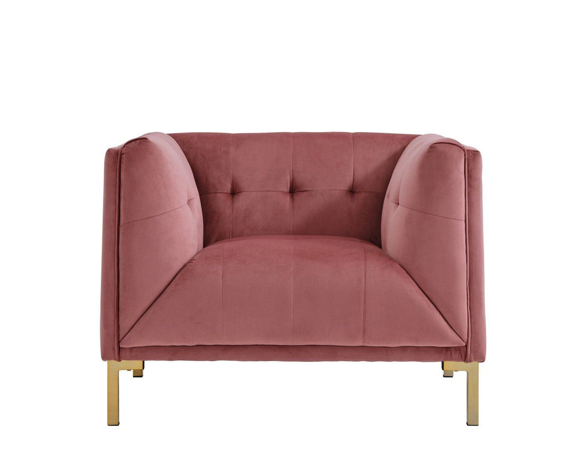 Iconic Home Azalea Velvet Club Chair 