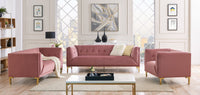 Iconic Home Azalea Velvet Club Chair 