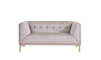 Iconic Home Azalea Tufted Velvet Loveseat Sofa 