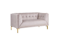 Iconic Home Azalea Tufted Velvet Loveseat Sofa 