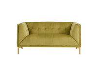 Iconic Home Azalea Tufted Velvet Loveseat Sofa 